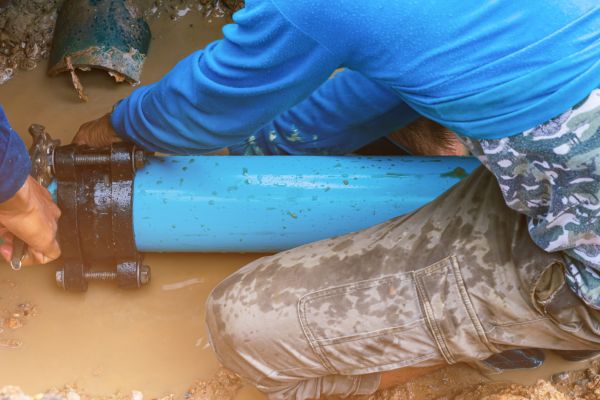 Underground Water Line Repair in Yorktown